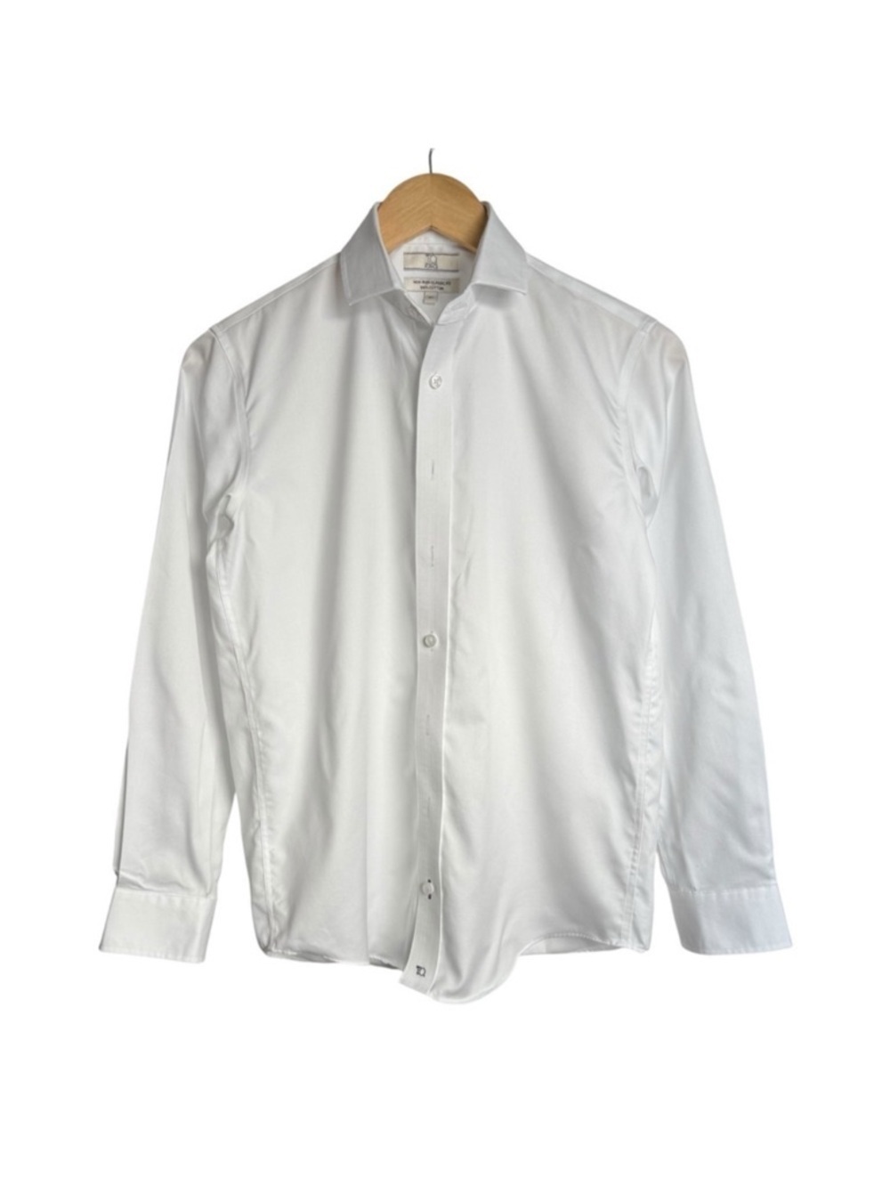 T.O. Collection Purple Label Boys 16 100% Non-Iron Dress Shirt Long Sleeve White